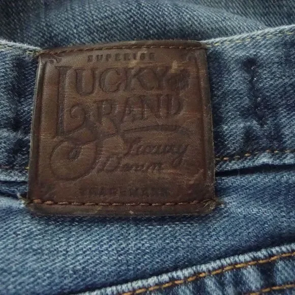 Lucky Brand Jeans Relaxed Straight Blue Denim Soft - Picture 6 of 7